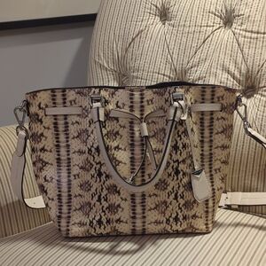 Snakeskin Patterned Tote Bag